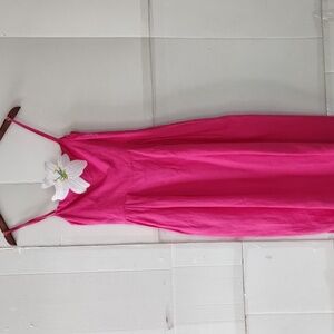 Fanm Mon pink linen dress SZ XS cottagecore romantic preppy lux quiet elegance
